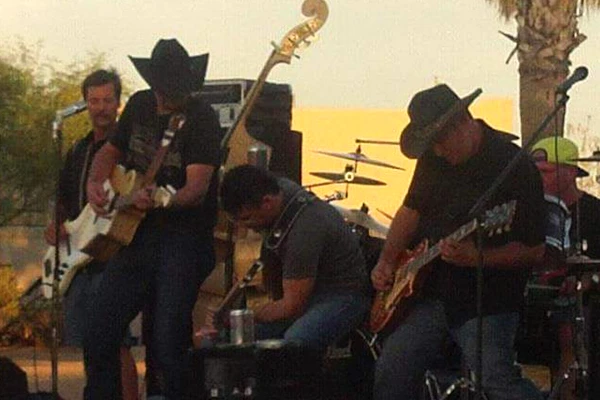 Sky 'Daddy' Conwell with the band Off The Record Sky 'Daddy' Conwell with the band Off The Record